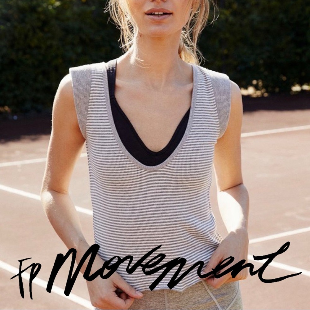 🆕 Free People Movement | Perfect Day Stripe Cropped Tank.